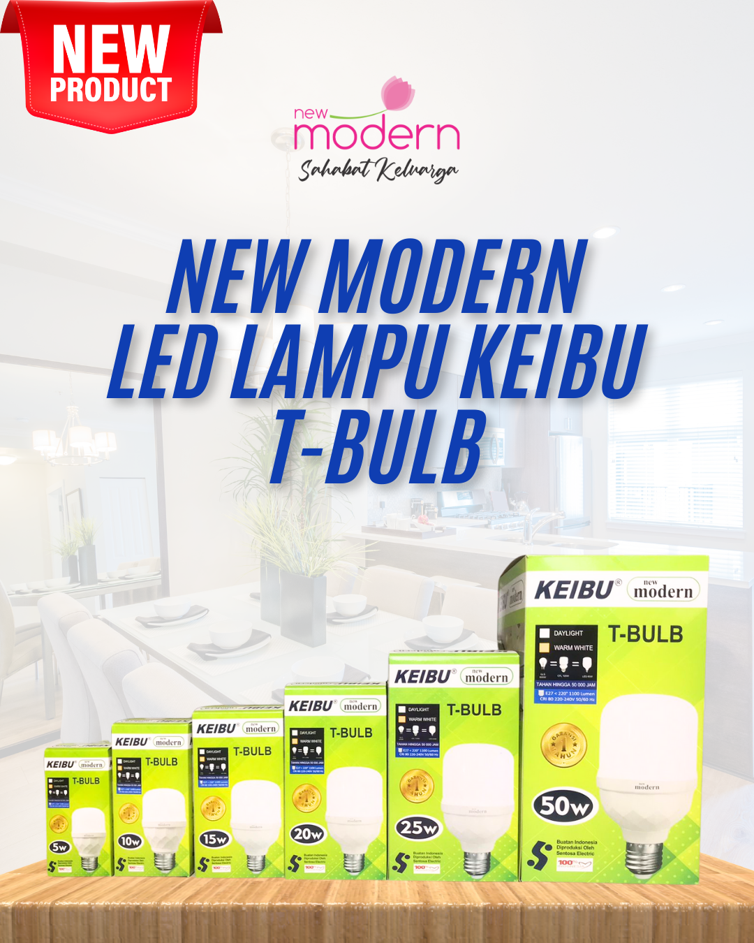 Read more about the article Produk Baru: New Modern Lampu LED T Bulb